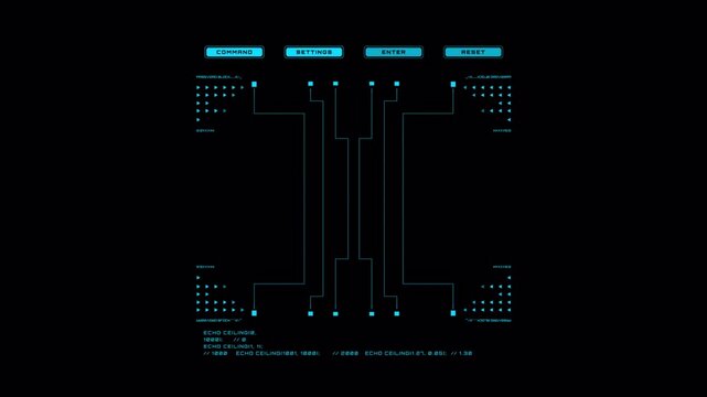 Futuristic Digital Interface With Circuitry And Data Lines.