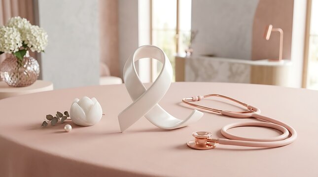 Minimalist pink heart-shaped pendant necklace on pink surface