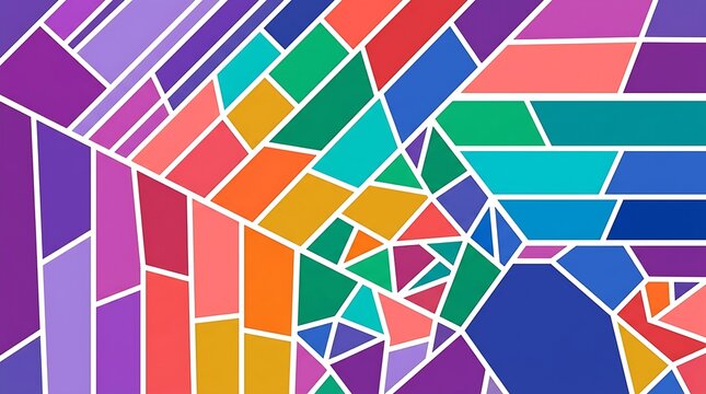 Colorful geometric abstract mosaic pattern design