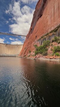 Vertical Ratio View Of Glen Canyon Dam & Colorado River In AZ 2026