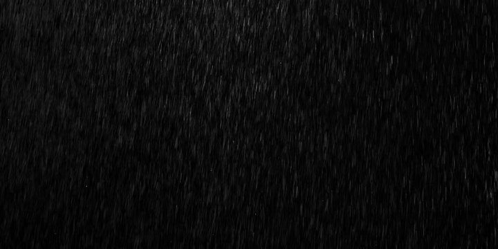 Manga style rainfall anime blue rain overlay on black background