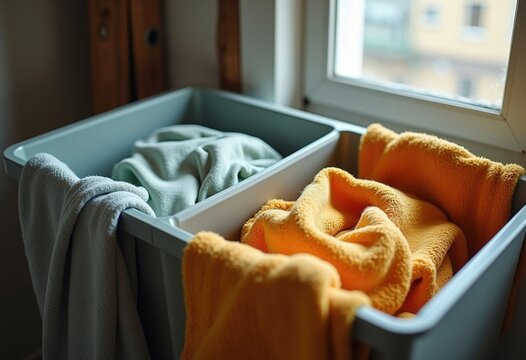 Laundry Bag Sorting Dirty Clean Clothes Seamless Organization Declutter Space Efficient Design