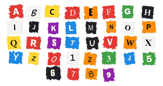 Colorful 3 d letters a-z and digits 0-9 on black background, isolated on a transparent background, 3d letters