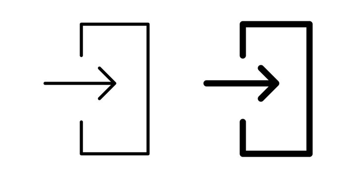 Log in icon vector pictograms group