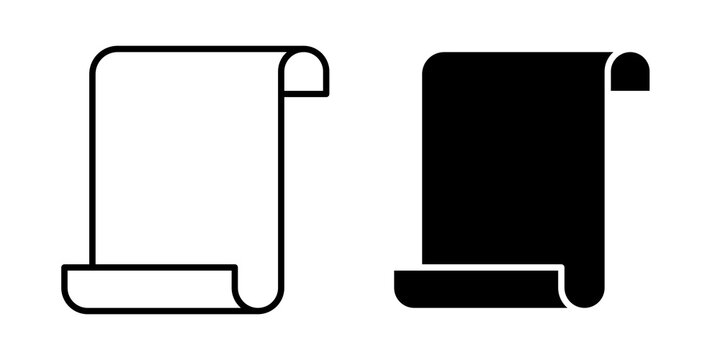 Scroll icon vector pictograms group