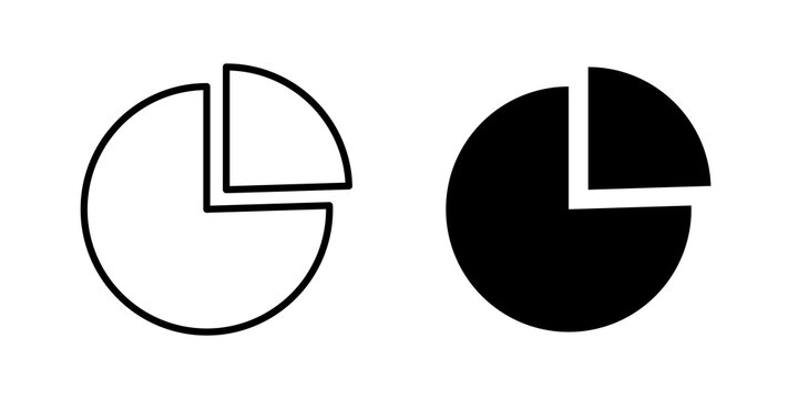 Pie graph icon vector pictograms group