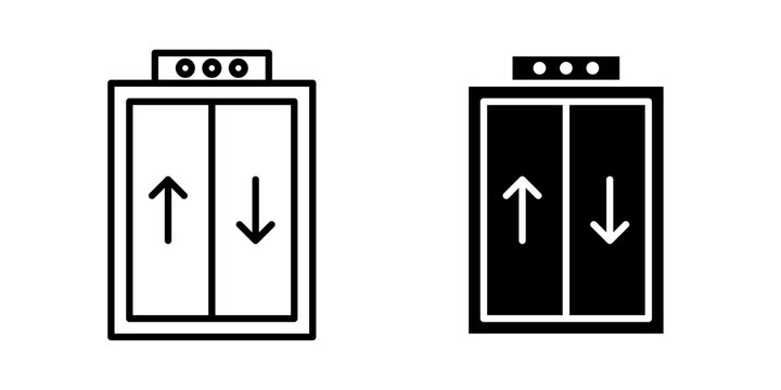 Elevator icon vector pictograms group