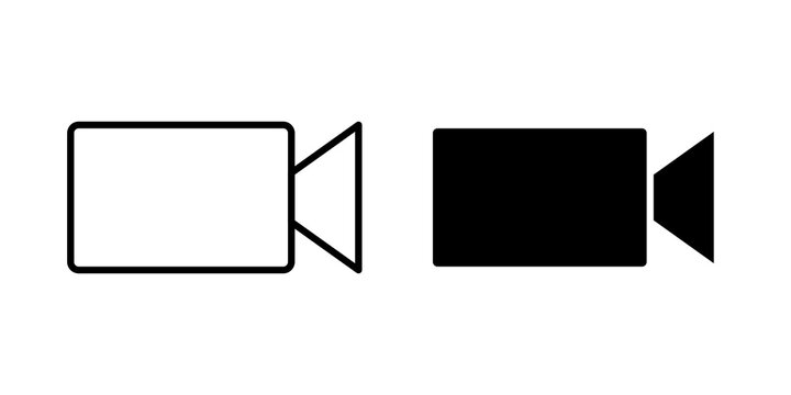 Video call icon vector pictograms group