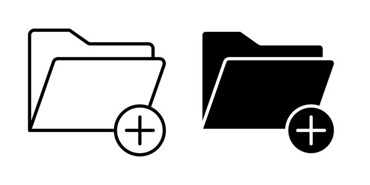 Create folder icon vector pictograms group