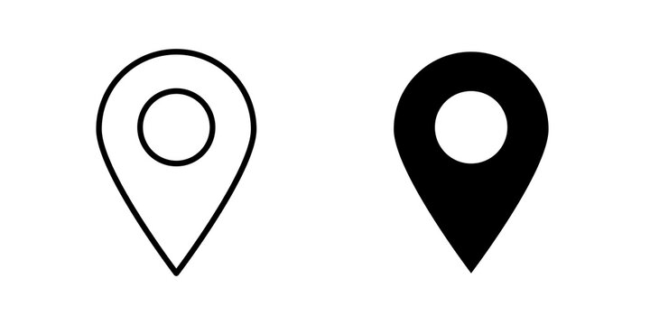 Map pin icon vector pictograms group