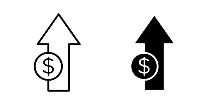 high cost icon vector pictograms group
