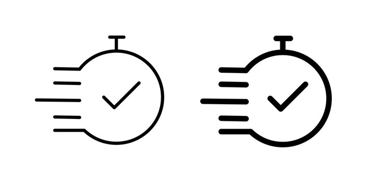 Time fast icon vector pictograms group