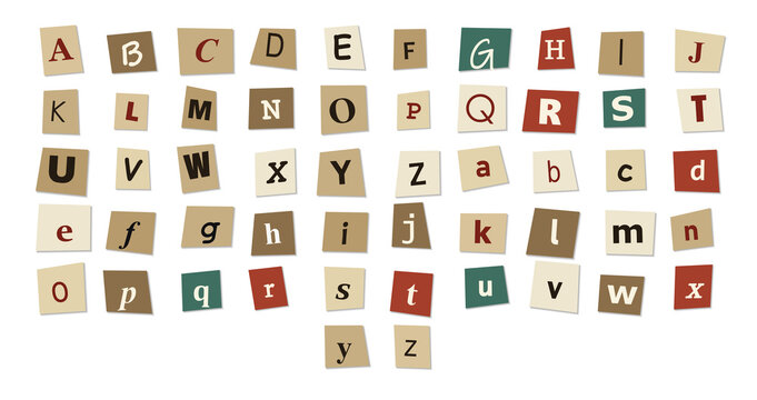 Red, black and white 3 d block letters spelling the english alphabet, uppercase and lowercase isolated on a transparent background