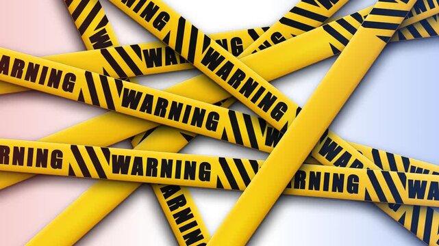 Yellow and Black Caution Tape Warning Background with Hazard Danger Ribbon Concept