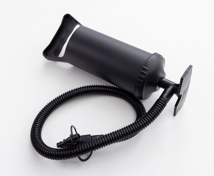 Manual Black Hand Air Pump with Hose and Nozzle