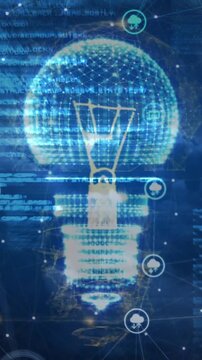 Animation of light bulb and data processing