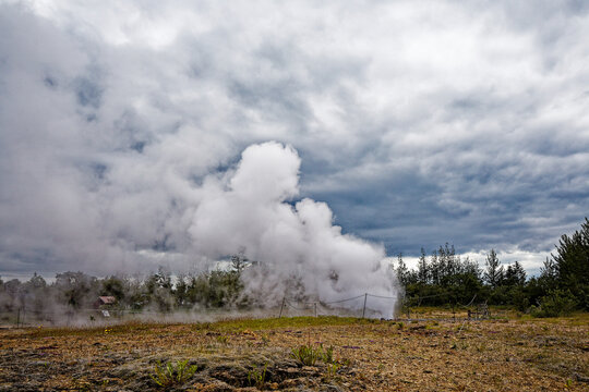 Majestic Geyser Erupting in Iceland Geothermal Field