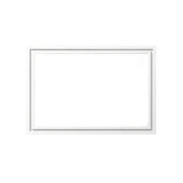 Simple blank rectangular frame with thin border isolated on transparent background