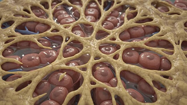 3D Animation of Liver Cirrhosis and Fibrosis Tissue Development