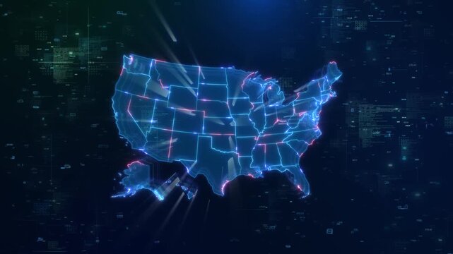 American map combines dense geographic numerical information global 19 demographic research, economic reporting, cloud systems, business intelligence, telecom analysis data presentations.