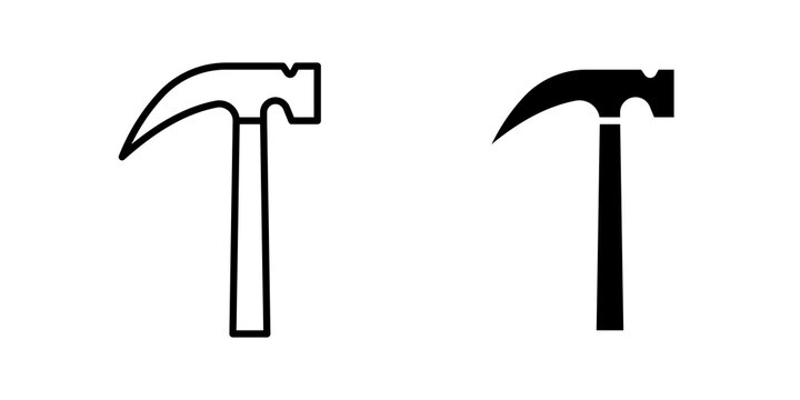 Hammer icon flat clipart series