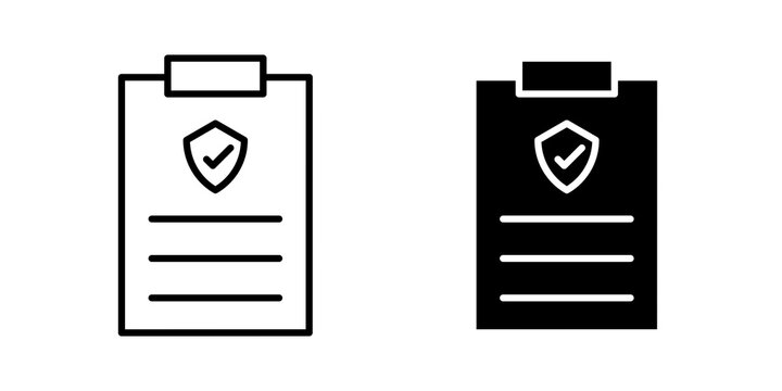 Insurance policy icon flat clipart series
