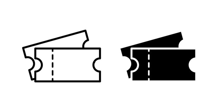 Event ticket icon flat clipart series