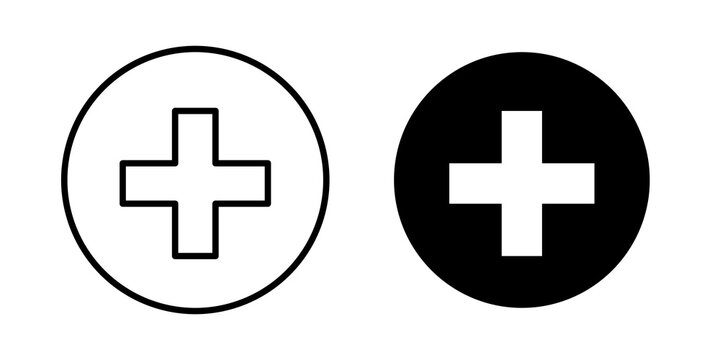 Plus icon flat clipart series