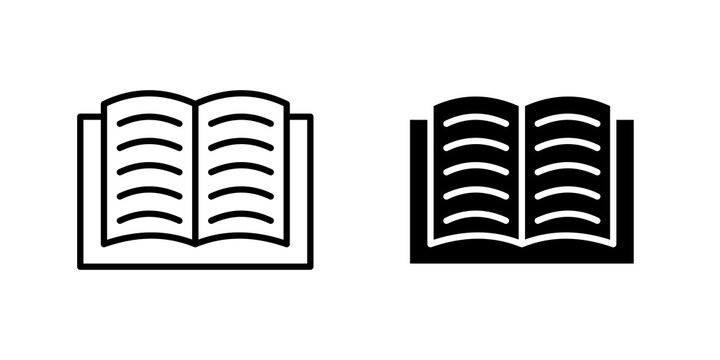 open book icon flat clipart series