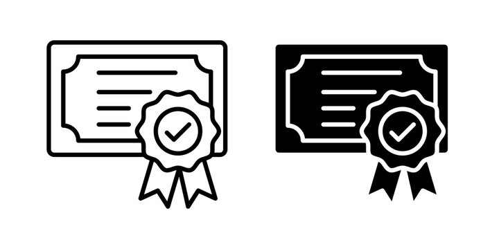 Qualification icon flat clipart series