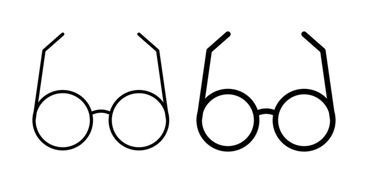 Eye glasses icon flat clipart series
