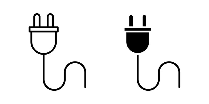 Plug adapter icon flat clipart series