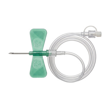 Medical butterfly needle with winged infusion tubing set