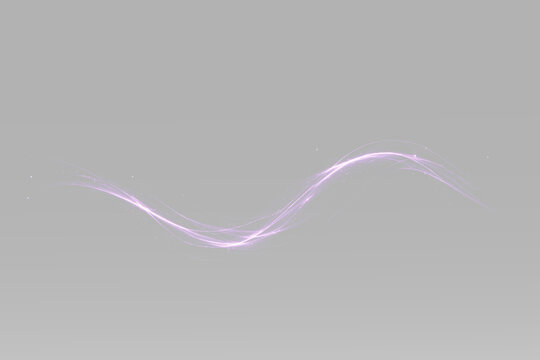 Soft purple glowing curve with elegant flowing light trails and a smooth luminous wave forming a refined visual element
