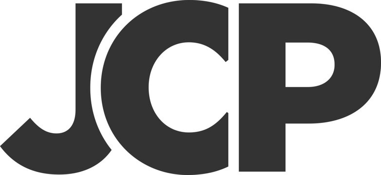 JCP logo design template with strong and modern bold text. Initial based vector logotype featuring simple and minimal typography. Trendy company identity.