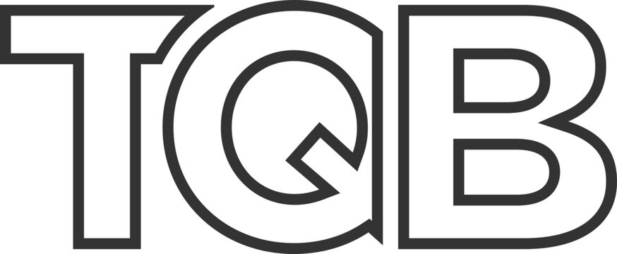 TQB logo design template with strong and modern bold text. Initial based vector logotype featuring simple and minimal typography. Trendy company identity.