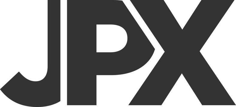 JPX logo design template with strong and modern bold text. Initial based vector logotype featuring simple and minimal typography. Trendy company identity.