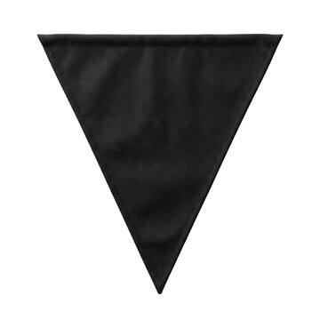 Blank black triangle fabric pennant banner mockup