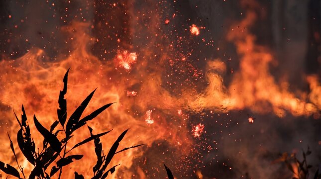 Avance del fuego por dosel arb&oacute;reo forestal