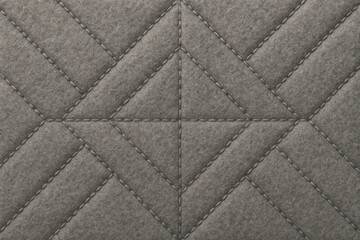 Fototapeta premium Sophisticated stitched suede texture with layered geometric diamond design