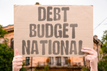 "Debt Budget National" Ballooning costs stall budget talks. DEBT. BUDGET. NATIONAL. BALLOONING. STALL. © AndriiKoval