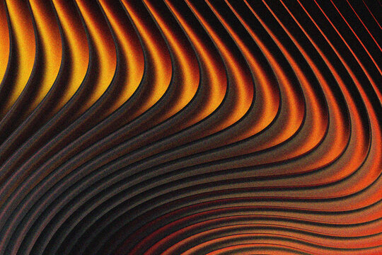 Abstract wavy orange lines texture pattern background
