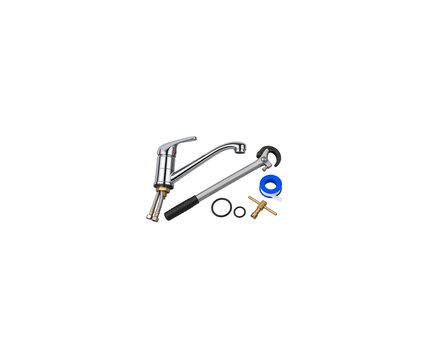 Chrome Sink Faucet Installation Tools with Basin Wrench and Seal Tape
