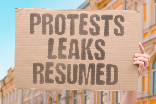 "Protests Leaks Resumed" Parliament returned after exam scandal. PROTESTS. LEAKS. RESUMED. PARLIAMENT. RETURNED.