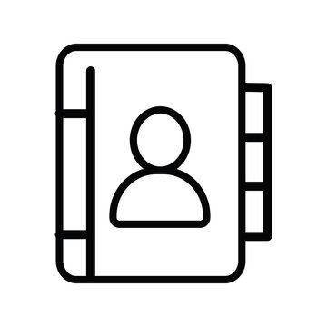 Address book icon, contact list symbol