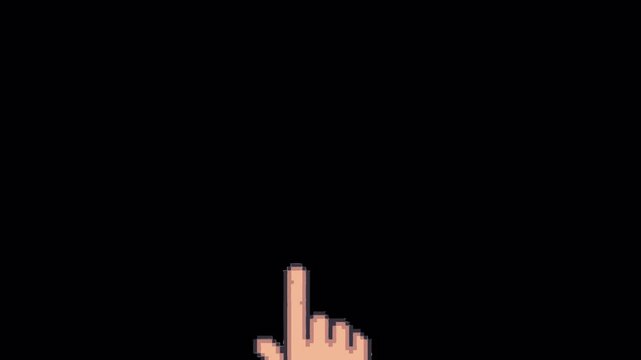 16 bit Scroll Down Gesture Animation with Transparent Background - 4K Landscape Horizontal
