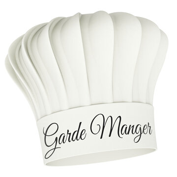 Garde Manger chef hat. 3D rendering