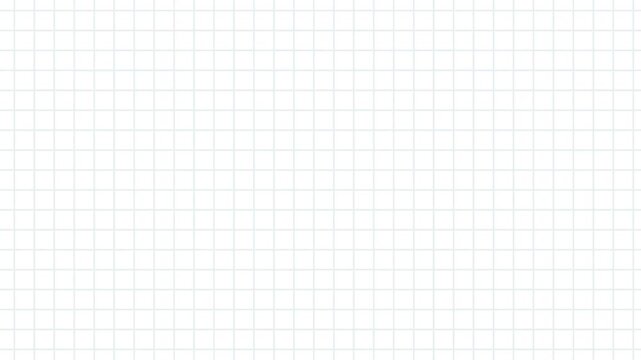 Grid Paper Sheet Notebook Page Moving Background