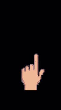 16 bit Finger Double Swipe Left Animation with Alpha Channel - 4K Portrait Vertical