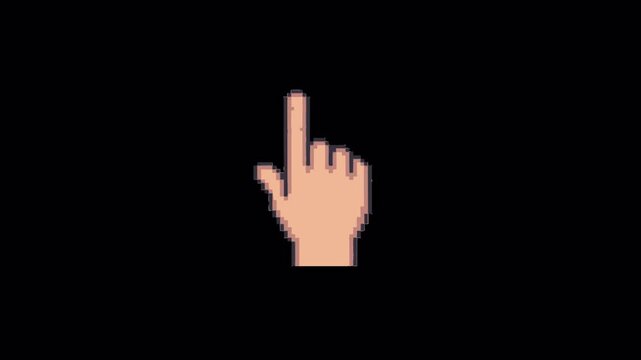 16 bit Double Swipe Right Gesture Animation with Transparent Background - 4K Landscape Horizontal